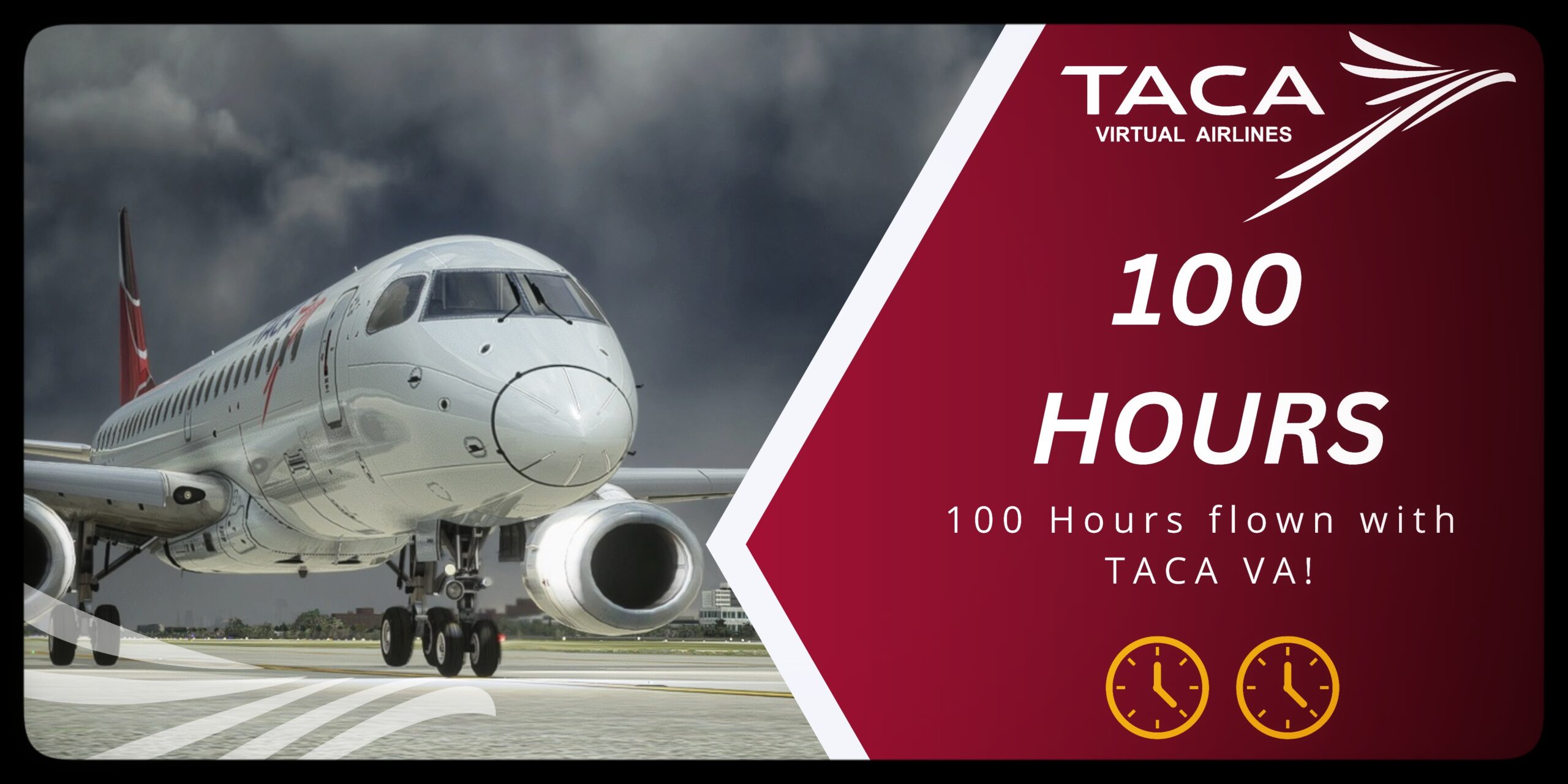 100 Hours flown with TACA!