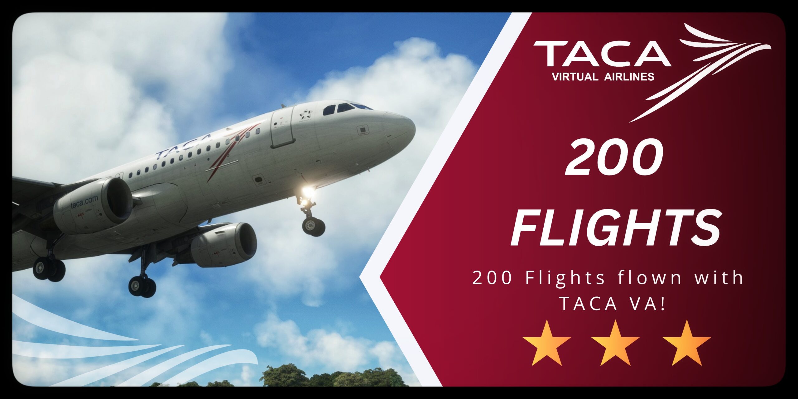 200 Flights flown with TACA!