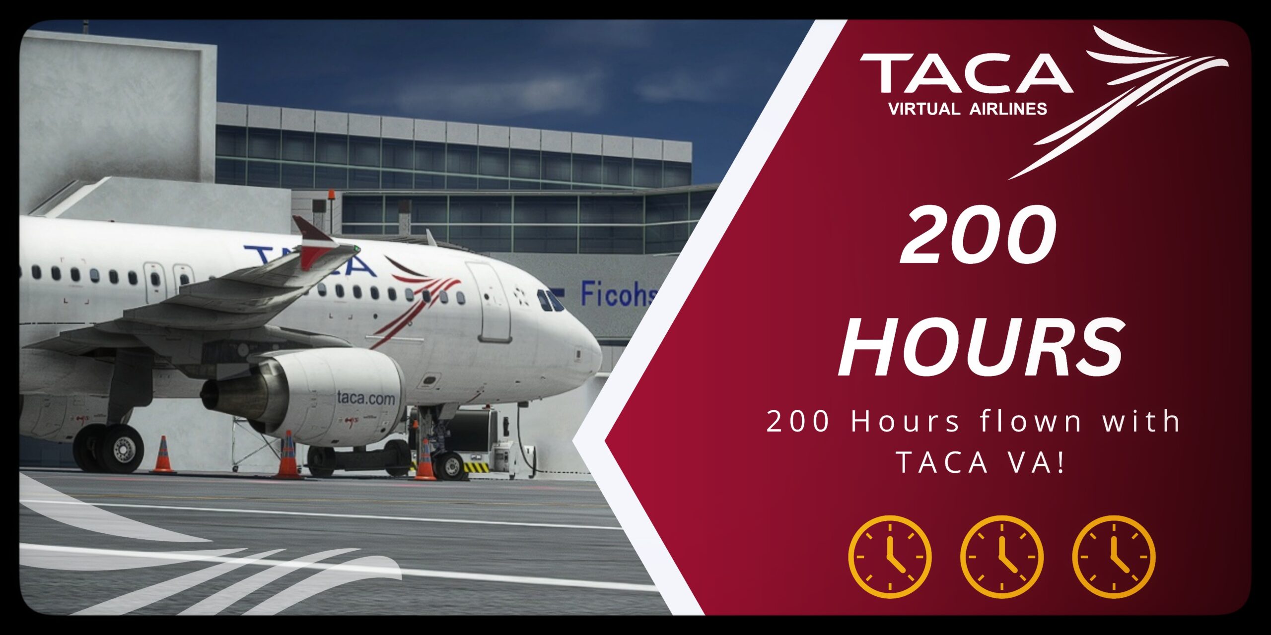 200 Hours flown with TACA!